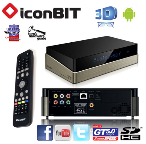 3D Mediaplayer Iconbit XDS1003D 