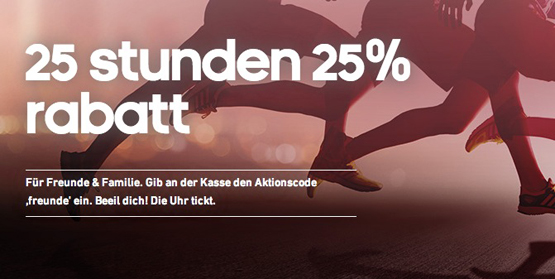 25 Stunden 25 Prozent Rabatt - Adidas Sale mit allerhand guten Angeboten