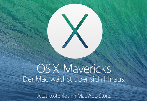 OS X Mavericks (10.9) kostenlos für Macbook, Mac Mini, iMac und Mac Pro verfügbar