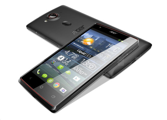 Acer Liquid E3 Duo Smartphone mit ACERRapid Taste und LED-Flash auf Vorder-und Rückseite 