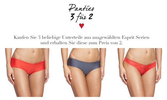 3 Esprit Panties zum Preis von 2