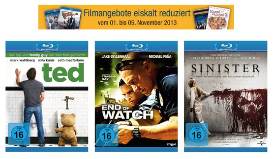 Filme auf DVD und Blu-ray eiskalt reduziert bei Amazon