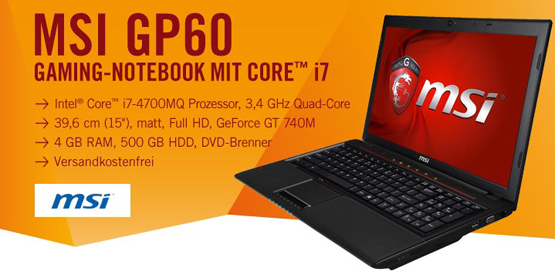 MSI GP60-i740M245FD Gaming Laptop