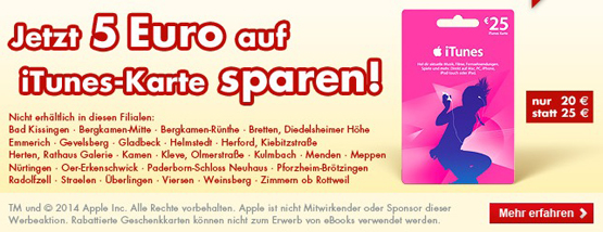 iTunes Karten bei Kaufland