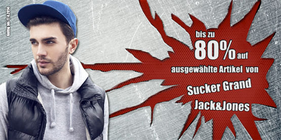 Bis zu 80% Rabatt auf Jack & Jones und Sucker Grand