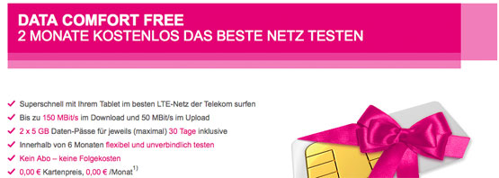 Telekom Mobilfunk Data Comfort Free