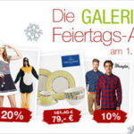 Galeria Kaufhof: Feiertags-Angebote z.B. 20% Rabatt auf ausgewählte Uhrenmarken + 10% Gutschein