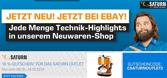 saturn outlet ebay gutschein günstig schnäppchen elektronik