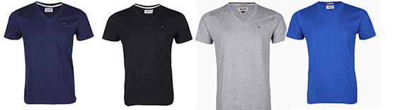 tommy hilfiger denim t-shirts basic günstig angebot