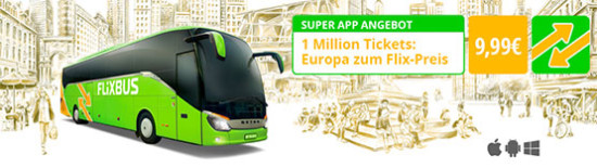 flixbus fernreisen bus angebot günstig billig tickets aktion