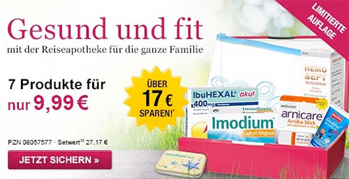 reiseapotheke angebot günstig medikamente