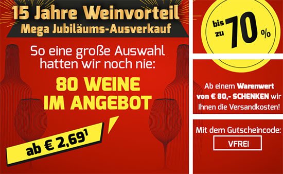 Sale Angebot Wein Deal Schnäppchen Rotwein Weißwein Roséwein