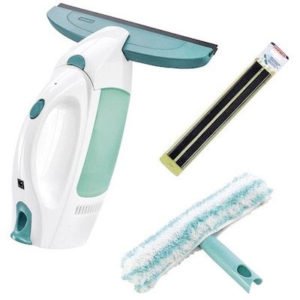Leifheit Fenstersauger mit Einwascher und Ersatz-Gummilippe Dry & Clean 51162