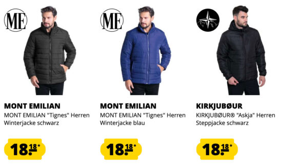 Jacken Trainingsjacken Winterjacken Angebot Deal