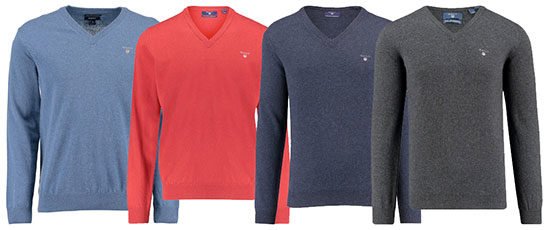 Pullover Deal Gant Schnäppchen Lammwolle V-Neck