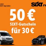 50€ Sixt-Gutschein für nur 30€