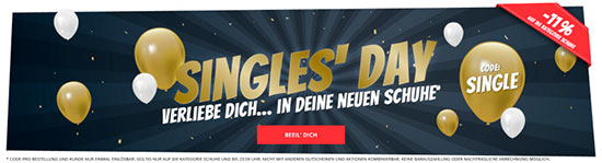 Schuhe Singles Day Sportspar Gutschein