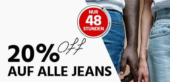 Jeans Direct: 20% Rabatt auf alle Jeans