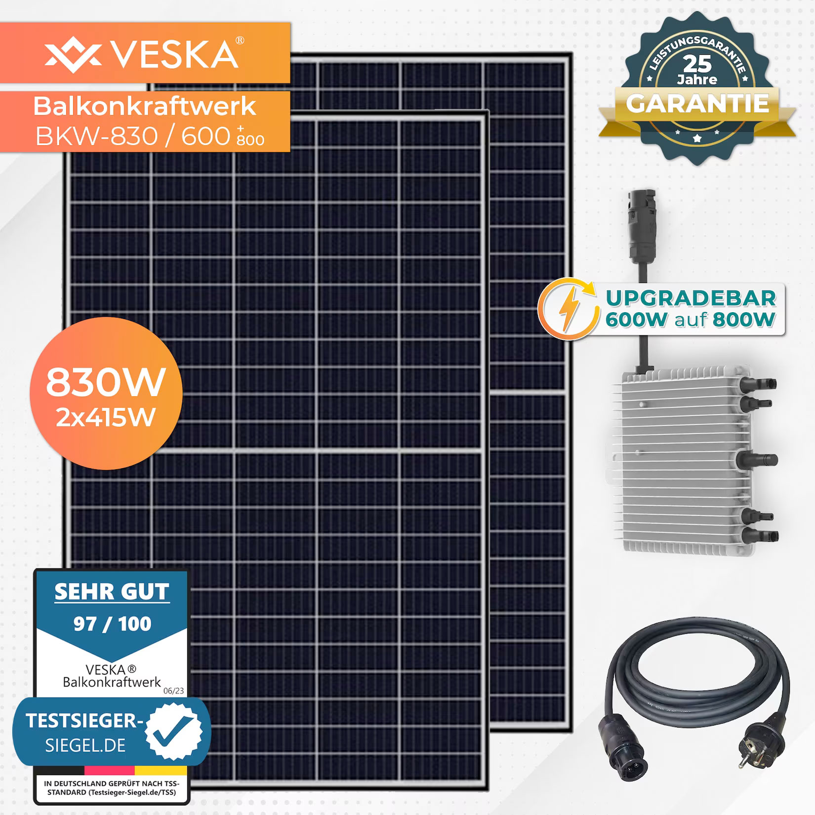 VESKA Balkonkraftwerk BKW-830W/600W « Krokodeal.net